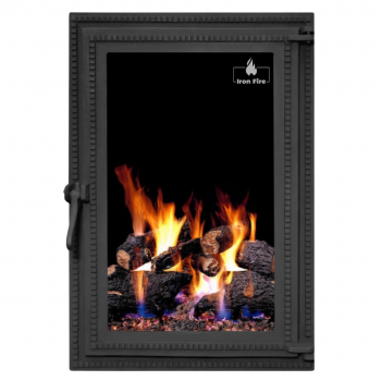 Дверцята для каміна печі барбекю "Brown" 440х640 мм